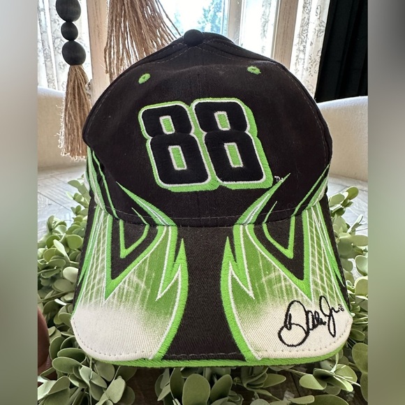 EUC VINTAGE Nascar Hat Cap Strap Back Black Amp Dale Earnhardt Racing Mens 90s - Picture 1 of 8